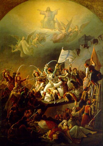 Theodoros Vryzakis The sortie of Messologhi
